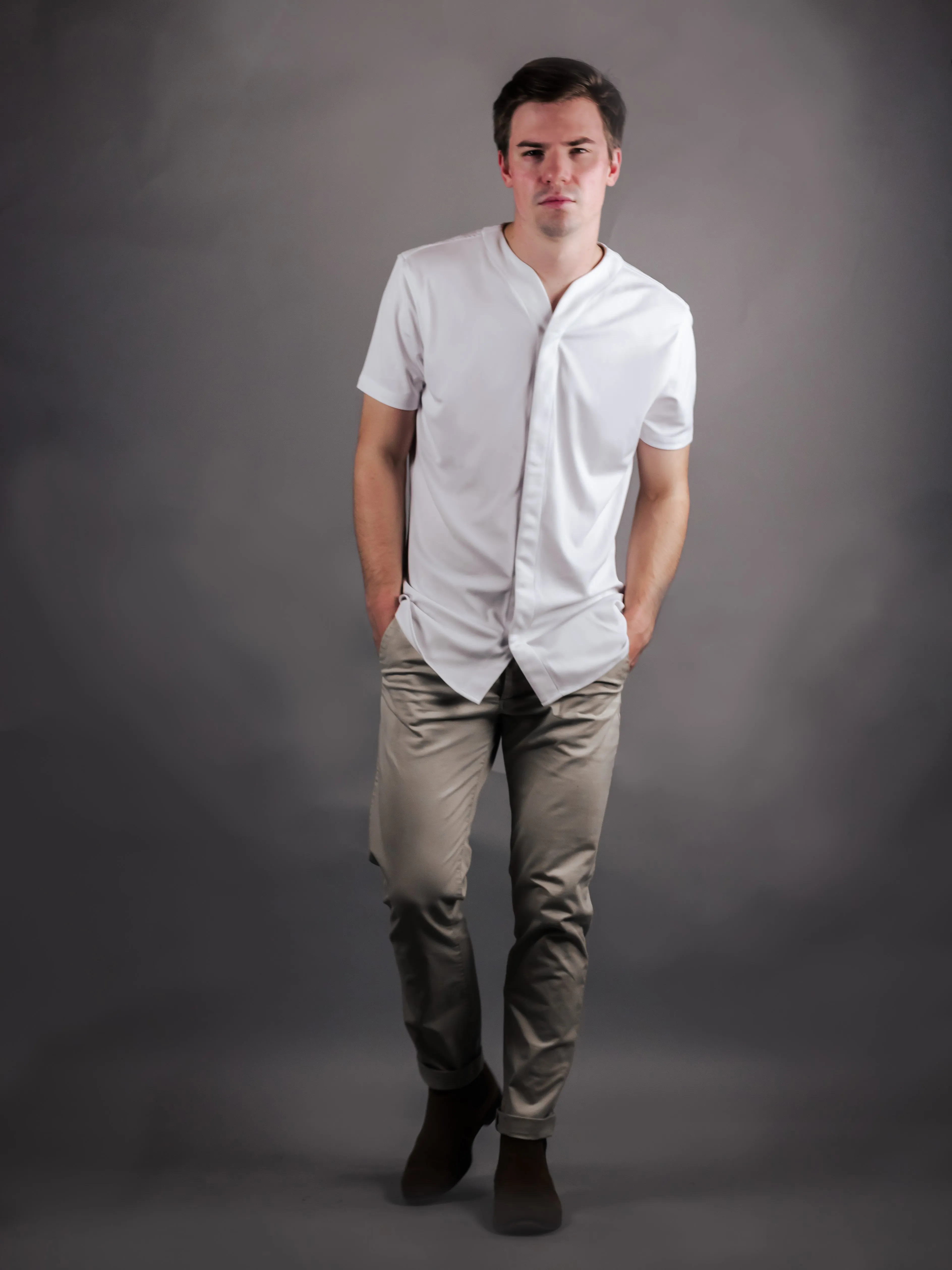 2.0 Collarless Future Short Sleeve - White (Recycled)