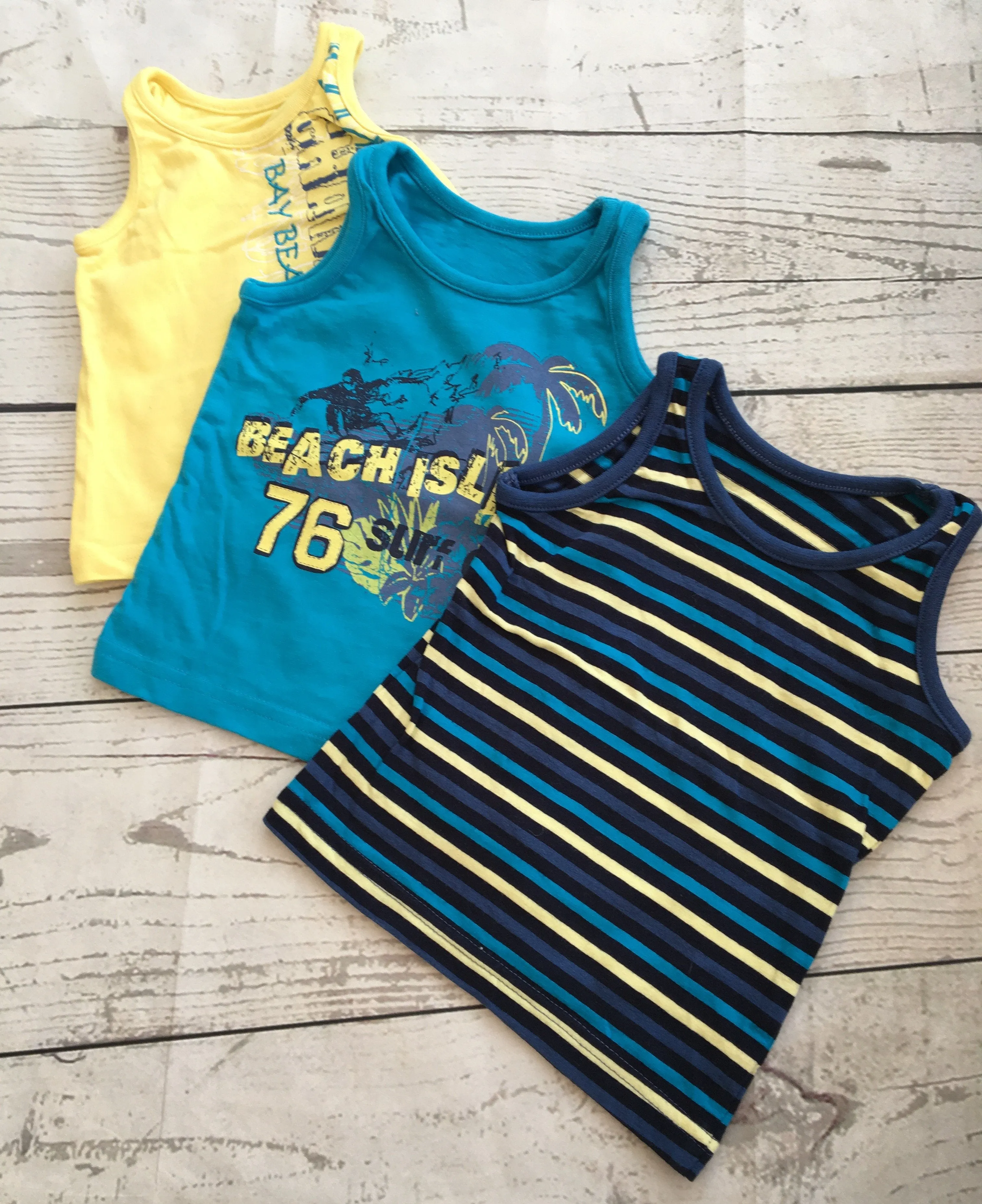 3-6 Months Summer Vests x3