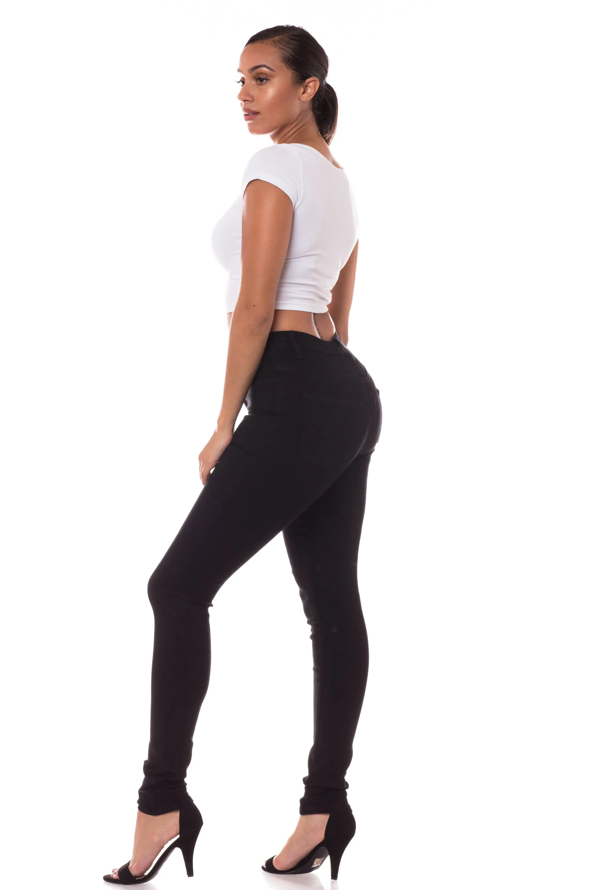 4078 Women's Super High Waisted Skinny Jeans