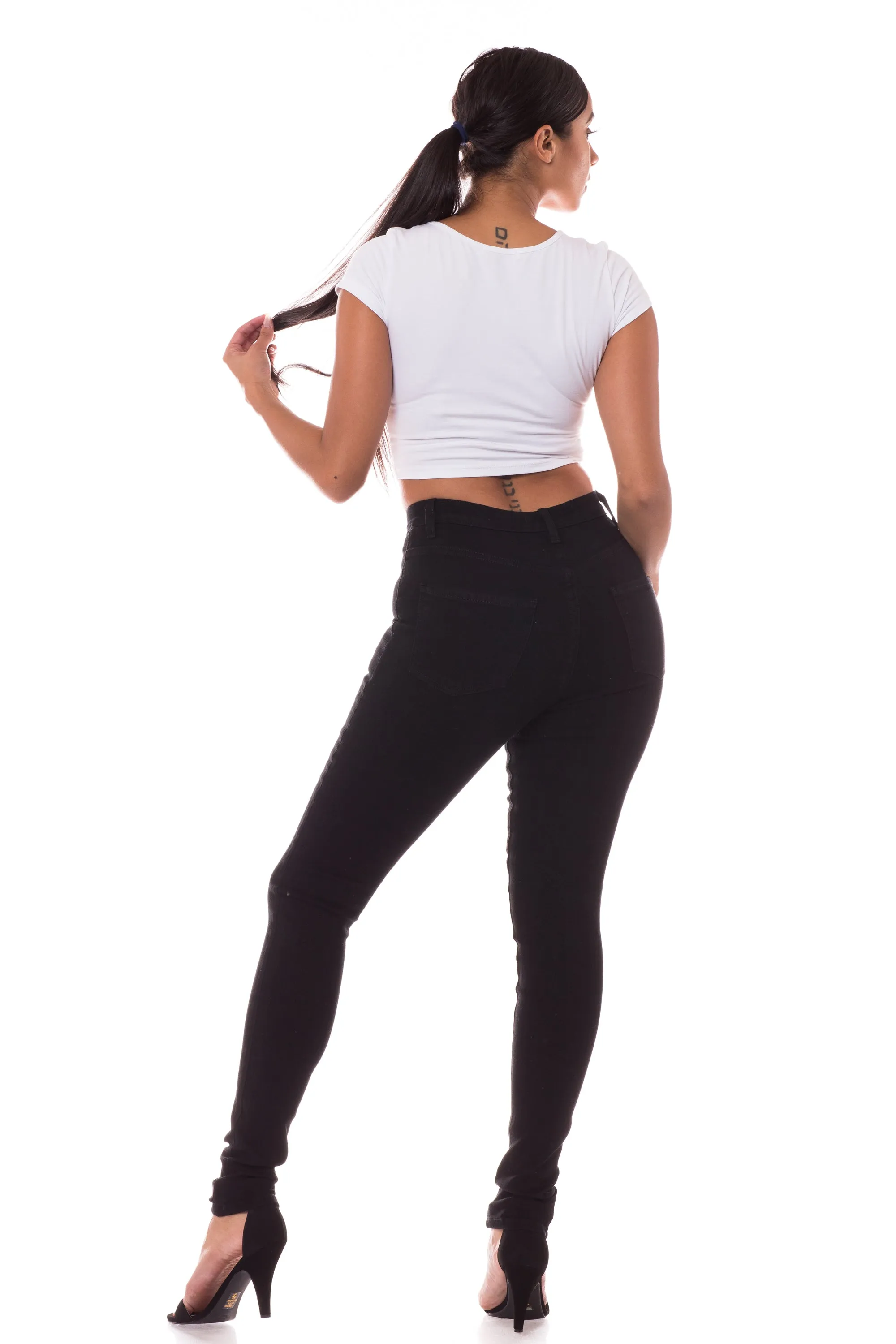 4078 Women's Super High Waisted Skinny Jeans