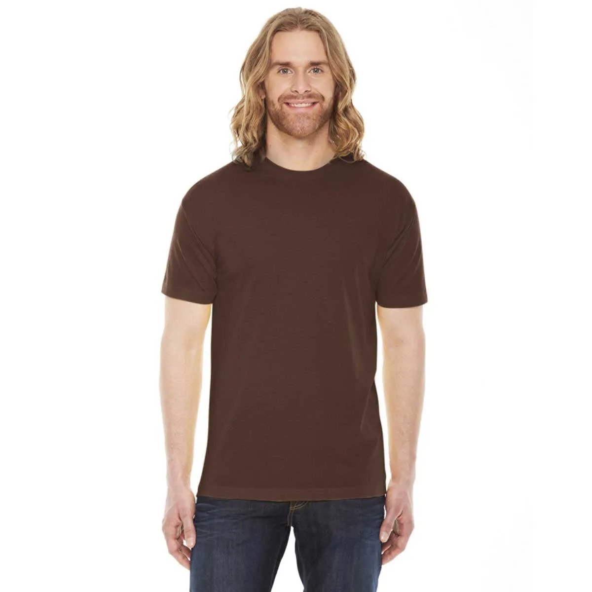 American Apparel Unisex Brown 50/50 Short Sleeve Tee
