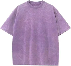 Amorie Mens Vintage Oversized Washed Shirts,Heavyweight Cotton Baggy Shirts,Streetwear Hip Hop Y2K Tees Unisex
