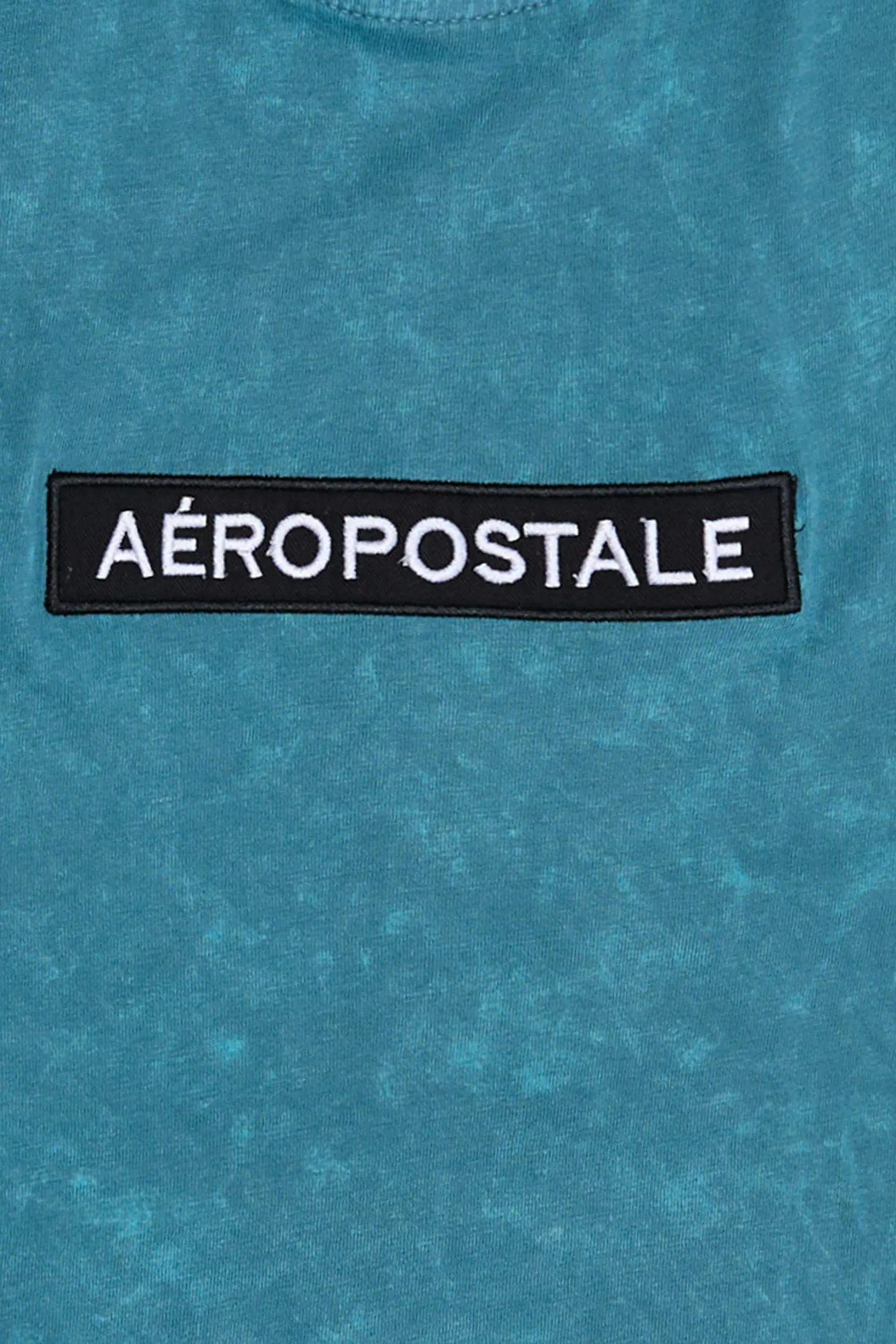 Aropostale Embroidered Box Graphic Acid Wash Tee