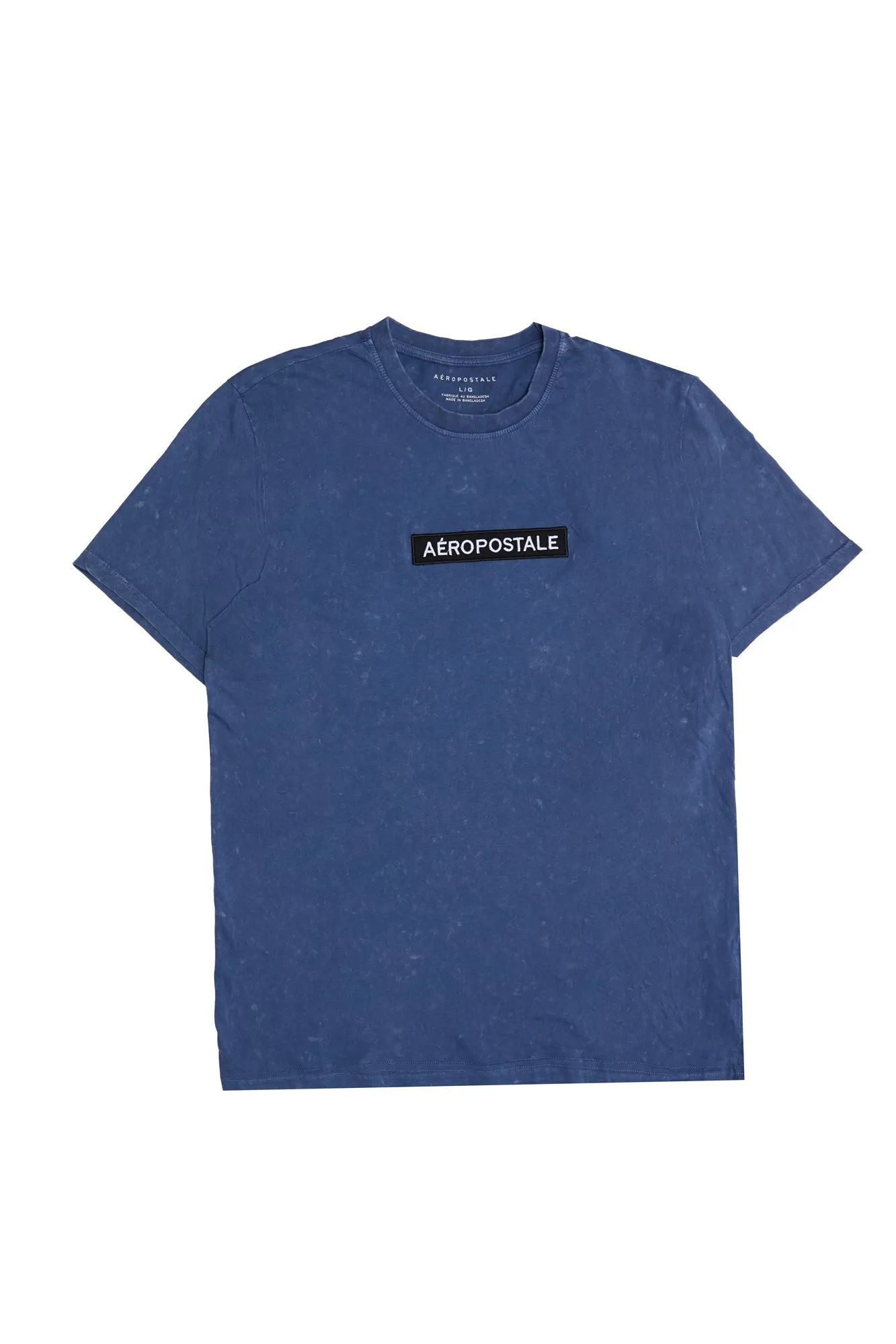Aropostale Embroidered Box Graphic Acid Wash Tee
