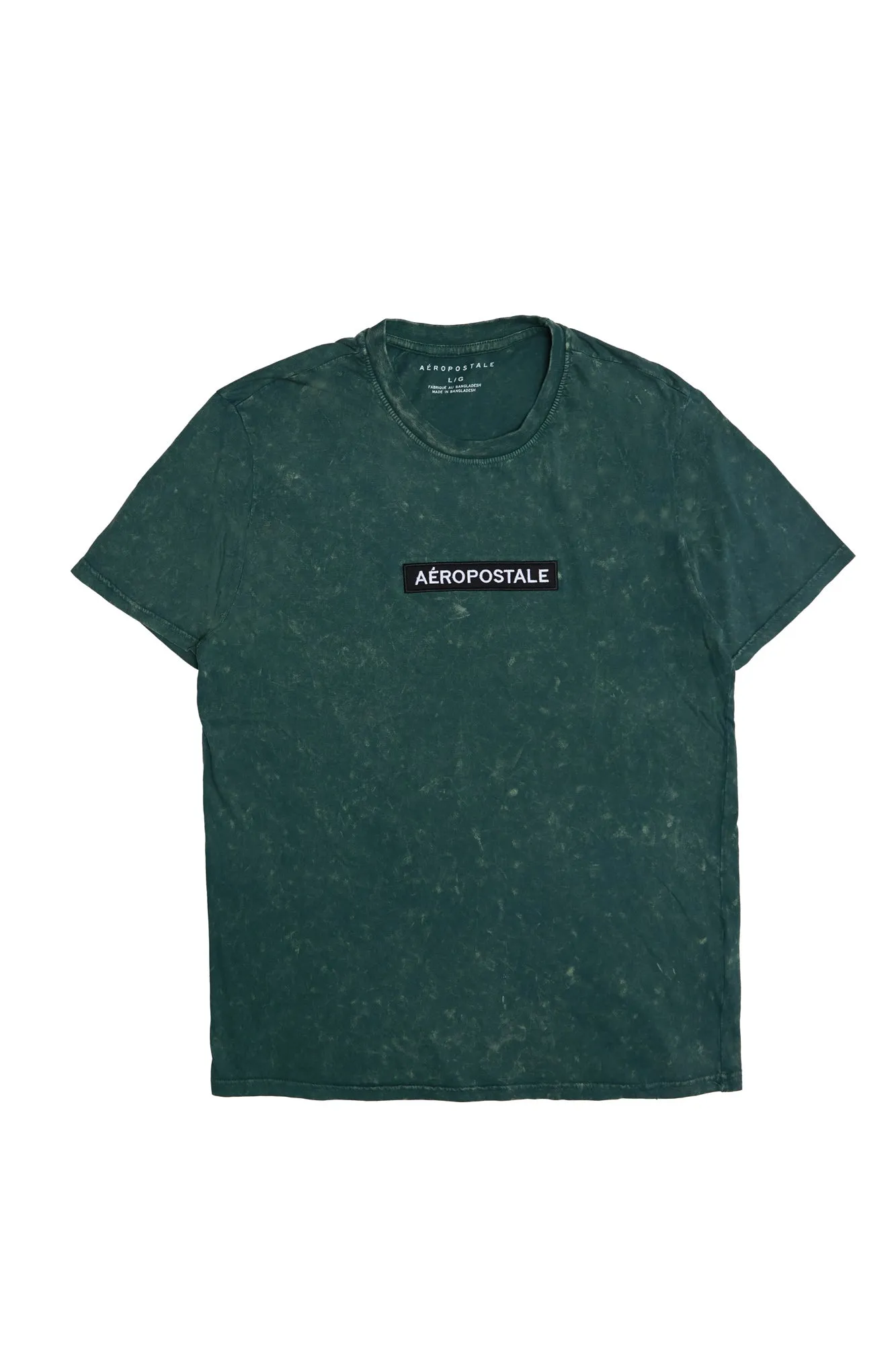 Aropostale Embroidered Box Graphic Acid Wash Tee