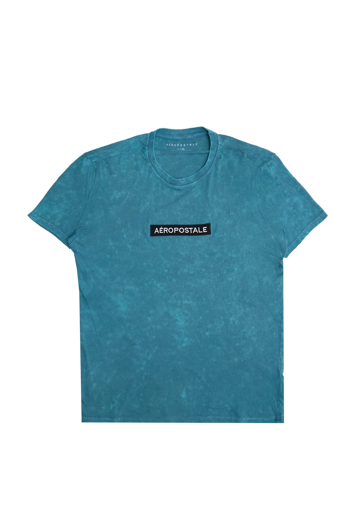 Aropostale Embroidered Box Graphic Acid Wash Tee