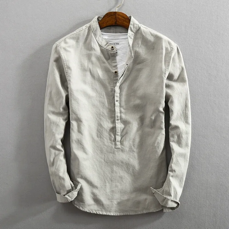 ASAHI LOW COLLAR SHIRT