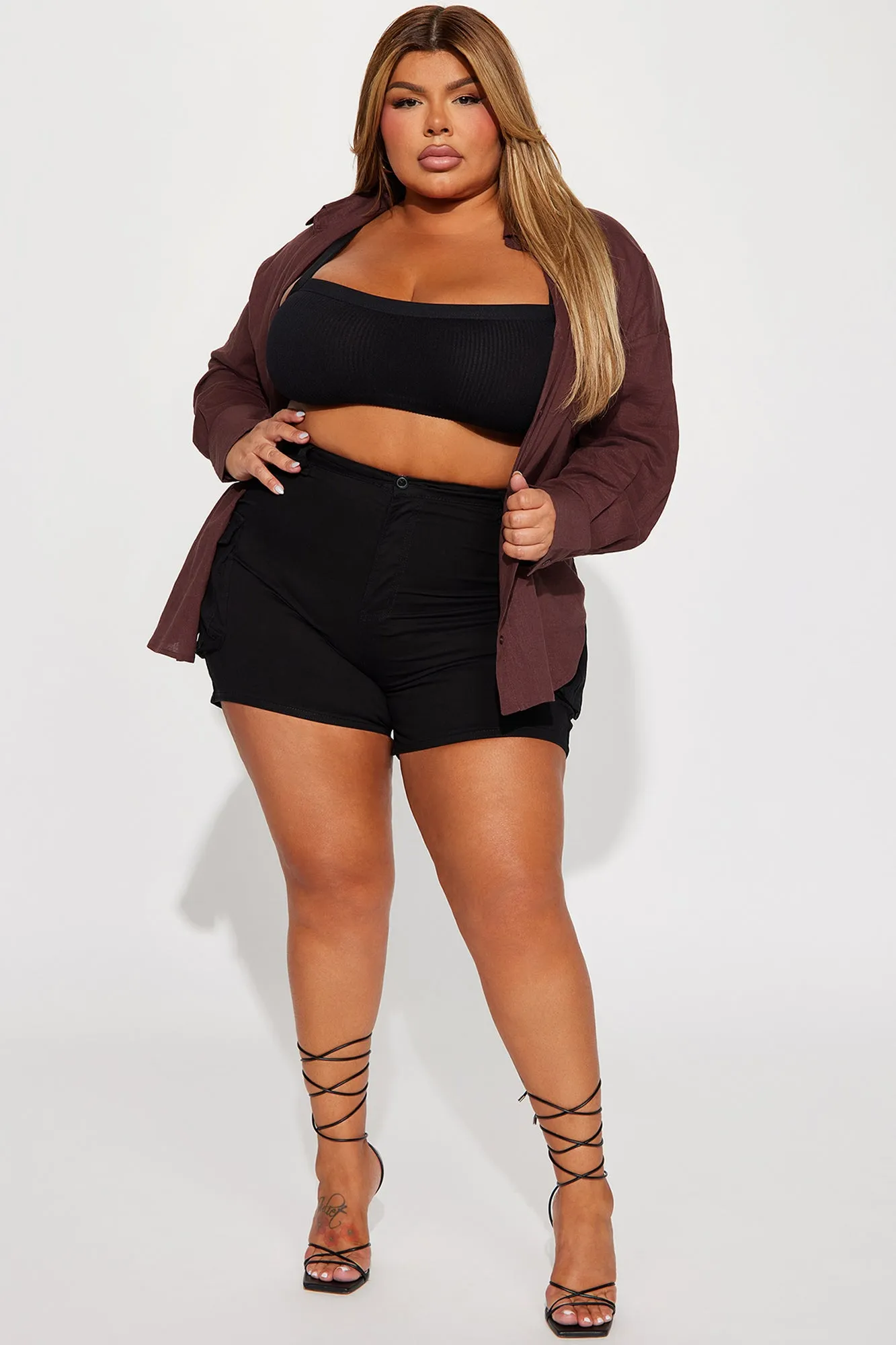 Back On Top Cargo Short - Black