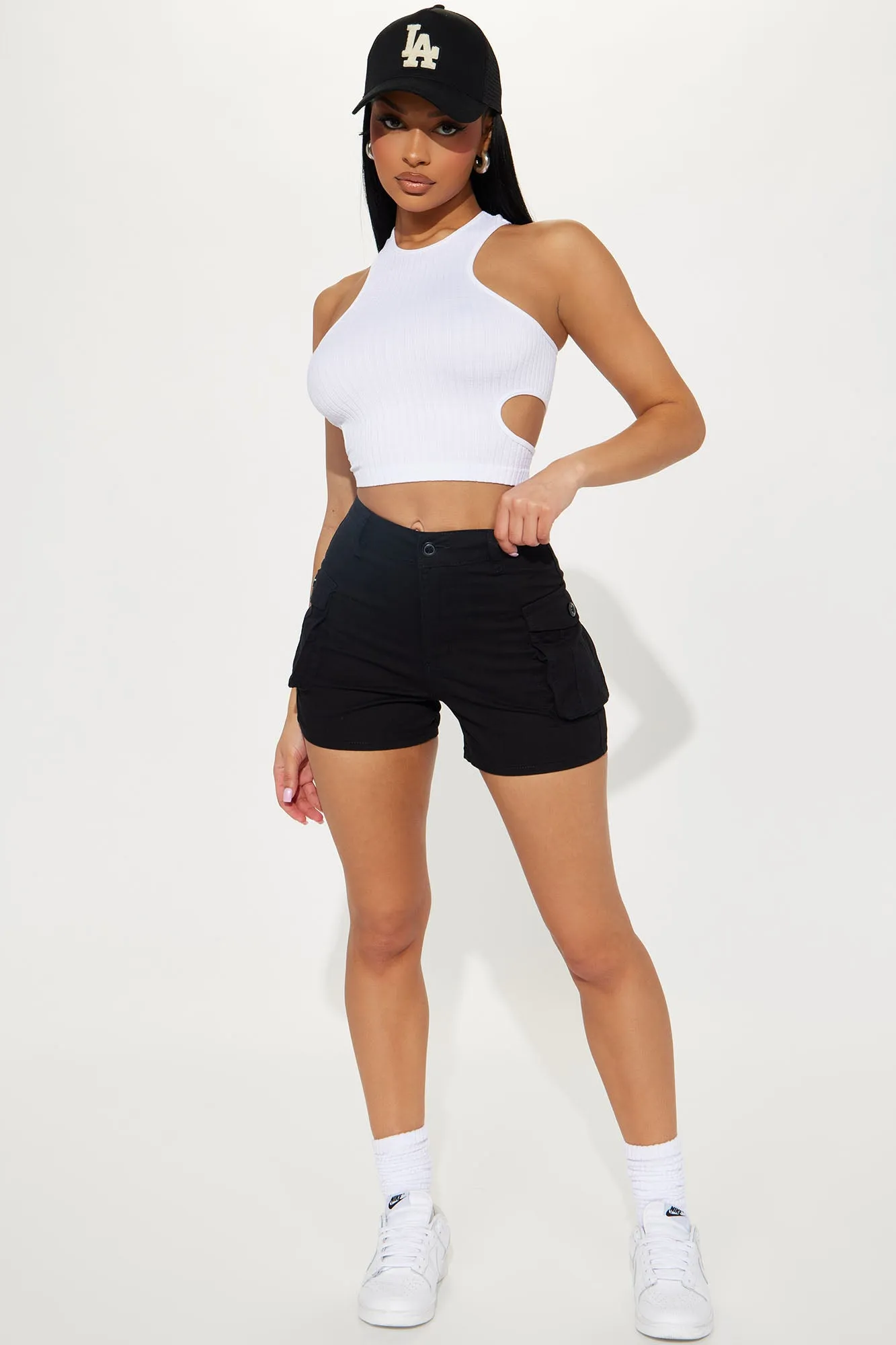 Back On Top Cargo Short - Black
