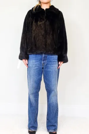 Black fur Coat RRP £1000