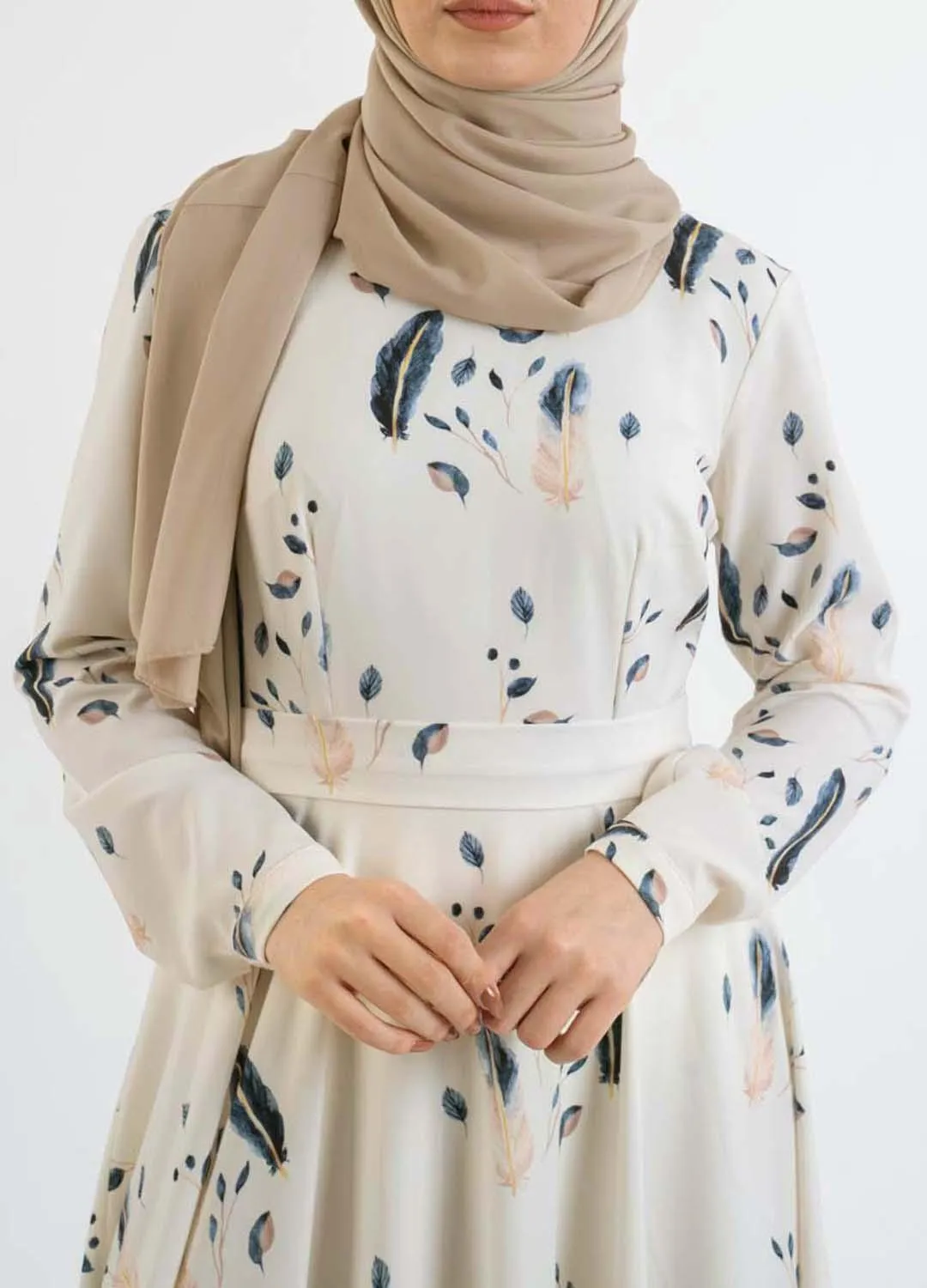 Blue Flock Dress-Modern Hijab Fashion