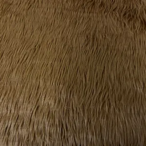 Brown Luxury Long Pile Shaggy Faux Fur Fabric