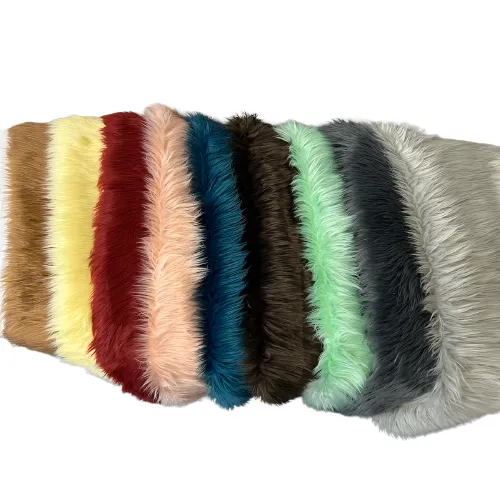 Brown Luxury Long Pile Shaggy Faux Fur Fabric