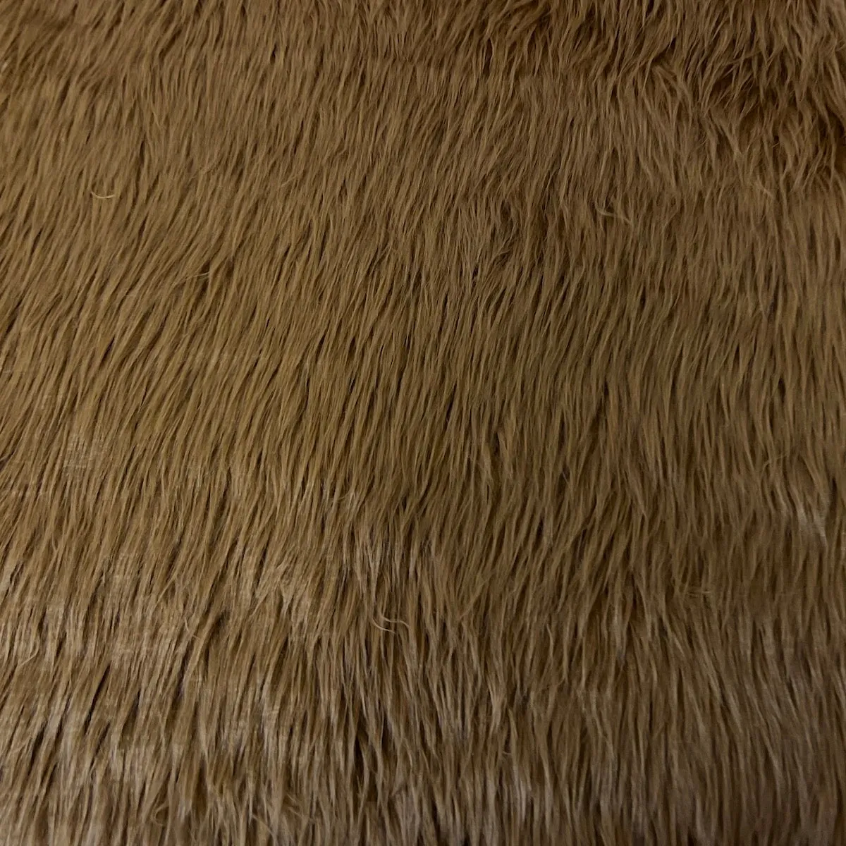 Brown Luxury Long Pile Shaggy Faux Fur Fabric