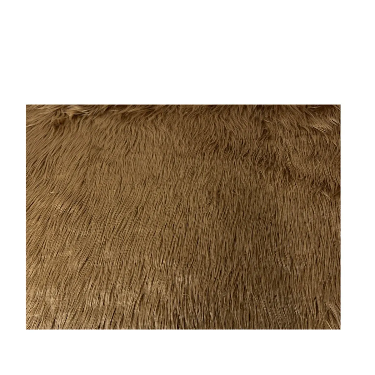 Brown Luxury Long Pile Shaggy Faux Fur Fabric