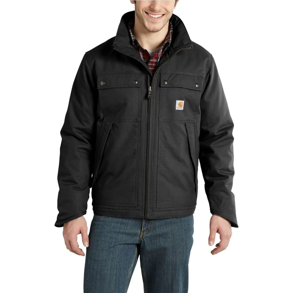 Carhartt Men's Black Quick Duck Jefferson Traditional Jacket