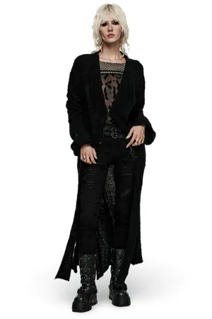 Chic Asymmetric Wool-Blend Long Cardigan - Must-Have