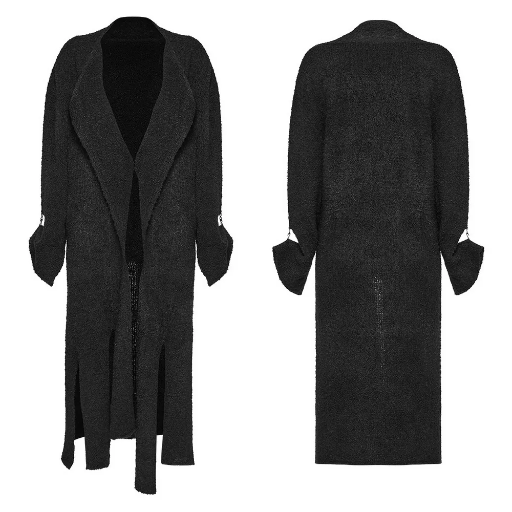 Chic Asymmetric Wool-Blend Long Cardigan - Must-Have