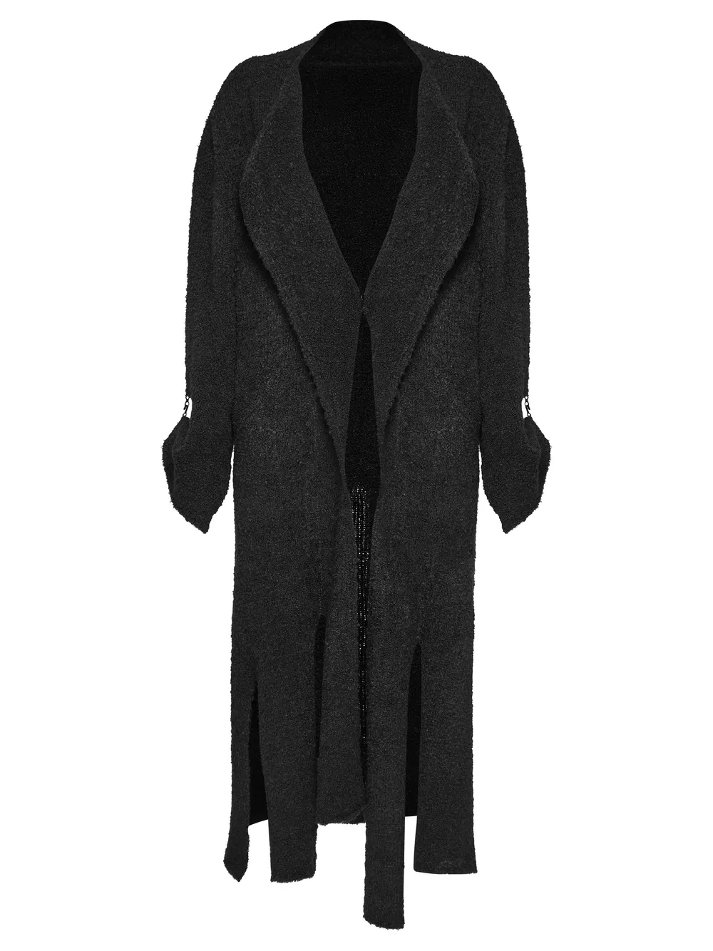 Chic Asymmetric Wool-Blend Long Cardigan - Must-Have