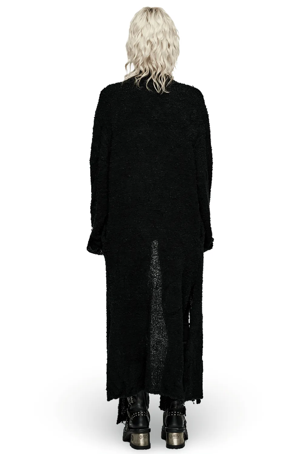 Chic Asymmetric Wool-Blend Long Cardigan - Must-Have