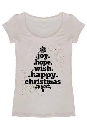 Christmas Tree Word Holiday Graphic T-Shirt