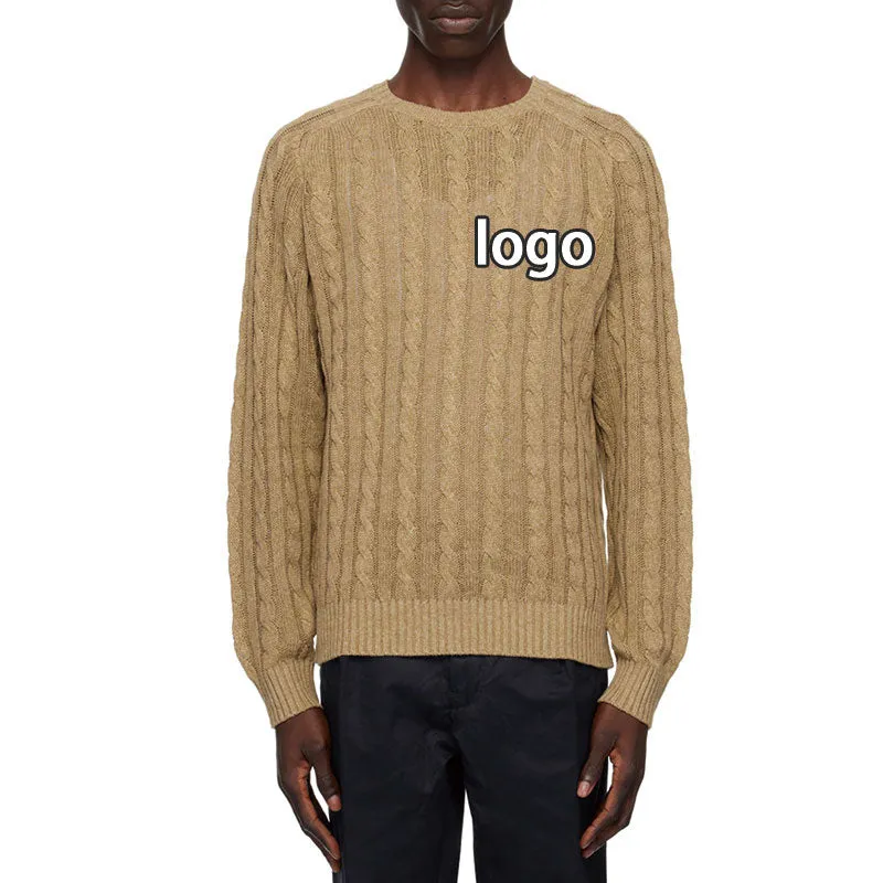 Custom Logo Cable Knit Sweater - OEM/ODM 100% Cotton Knitwear Manufacturer
