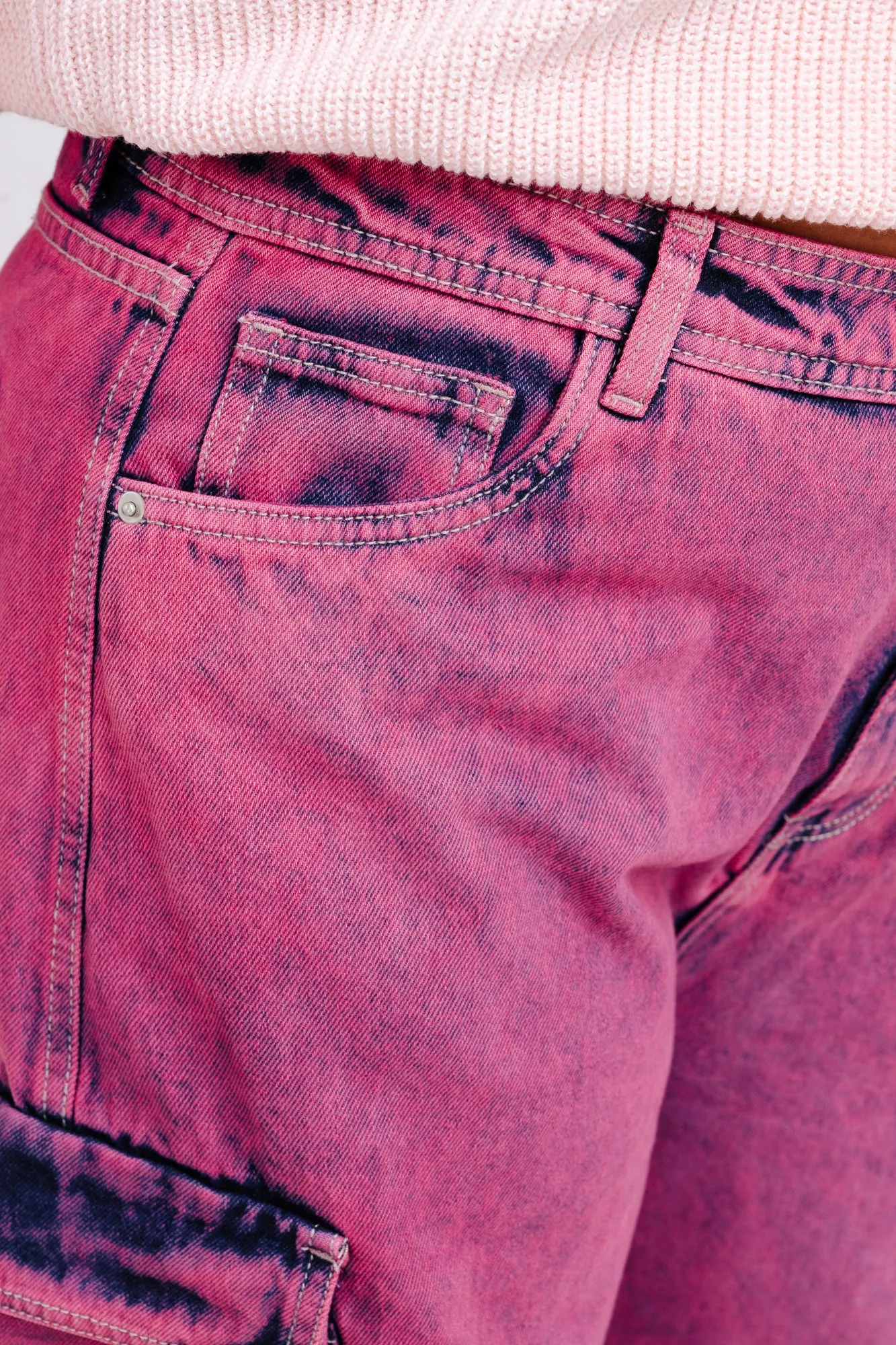 Denim Too Pink Utility Cargo