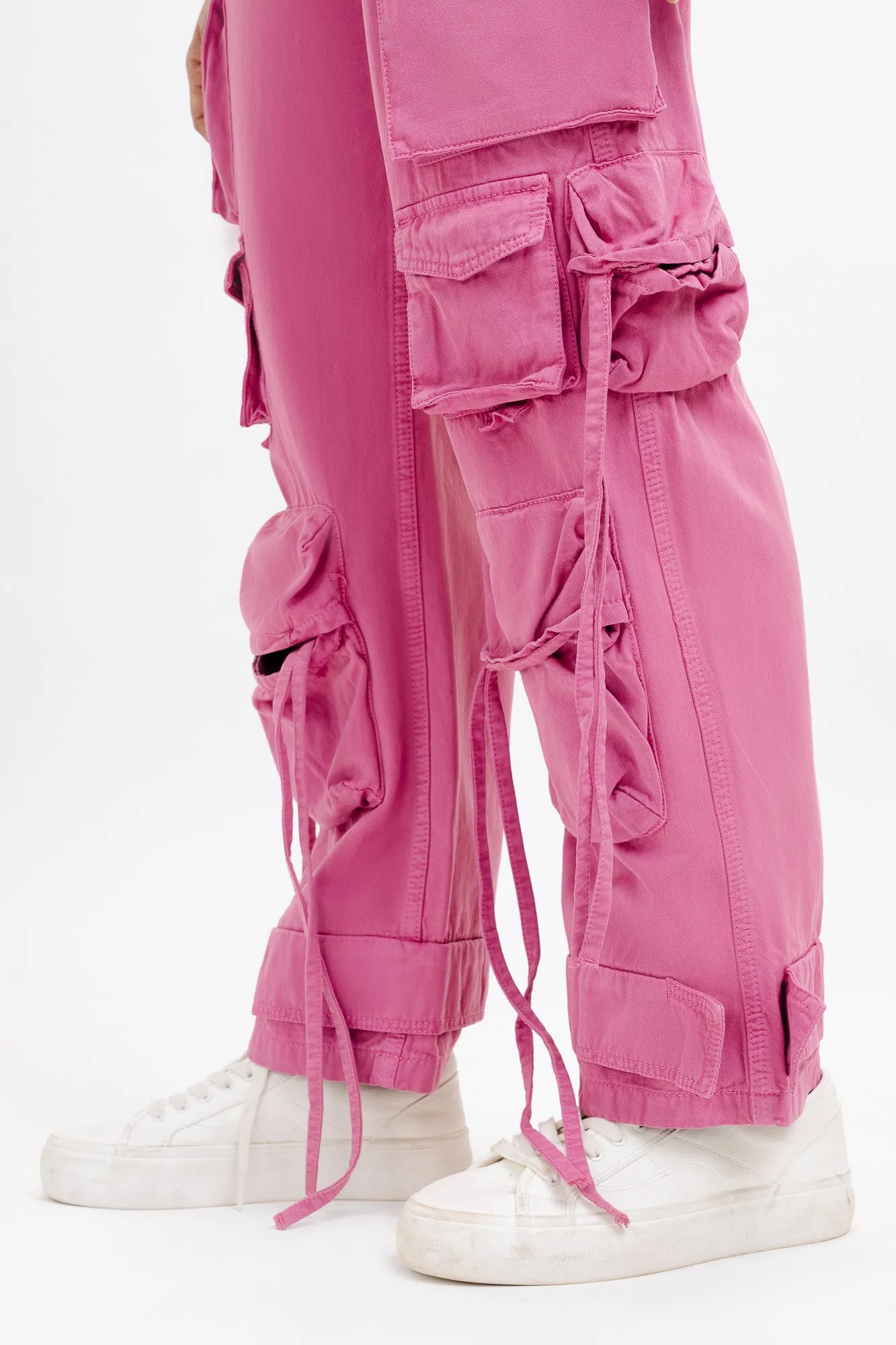 Denim Wide Straight Utility Cargo