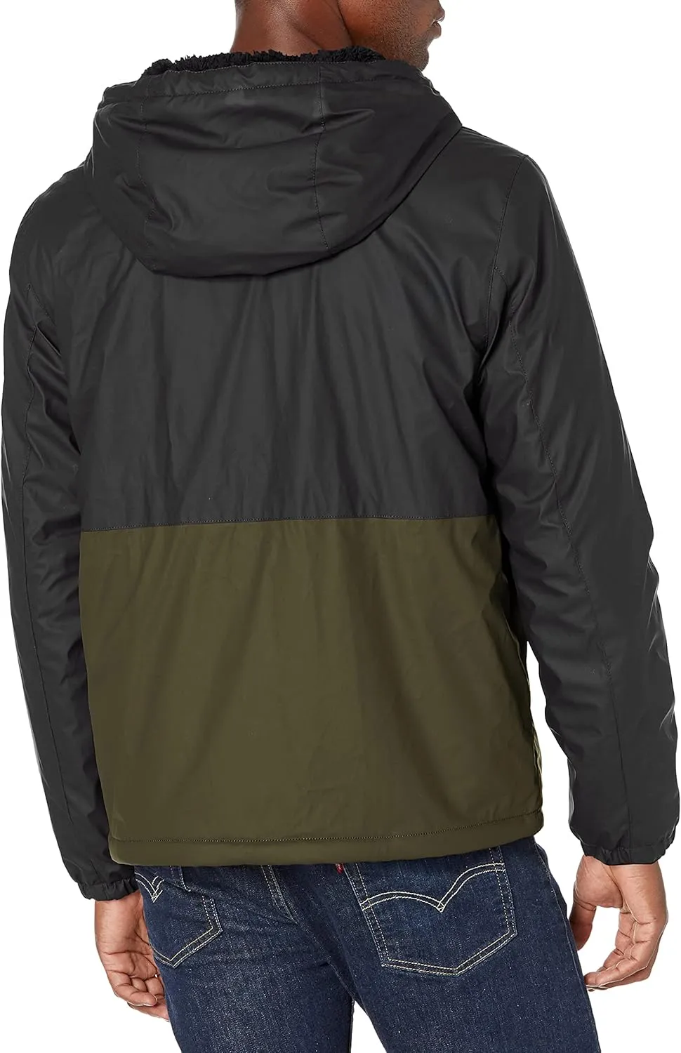 Dockers Men's Sherpa Lined Waterproof Stretch Rain Jacket