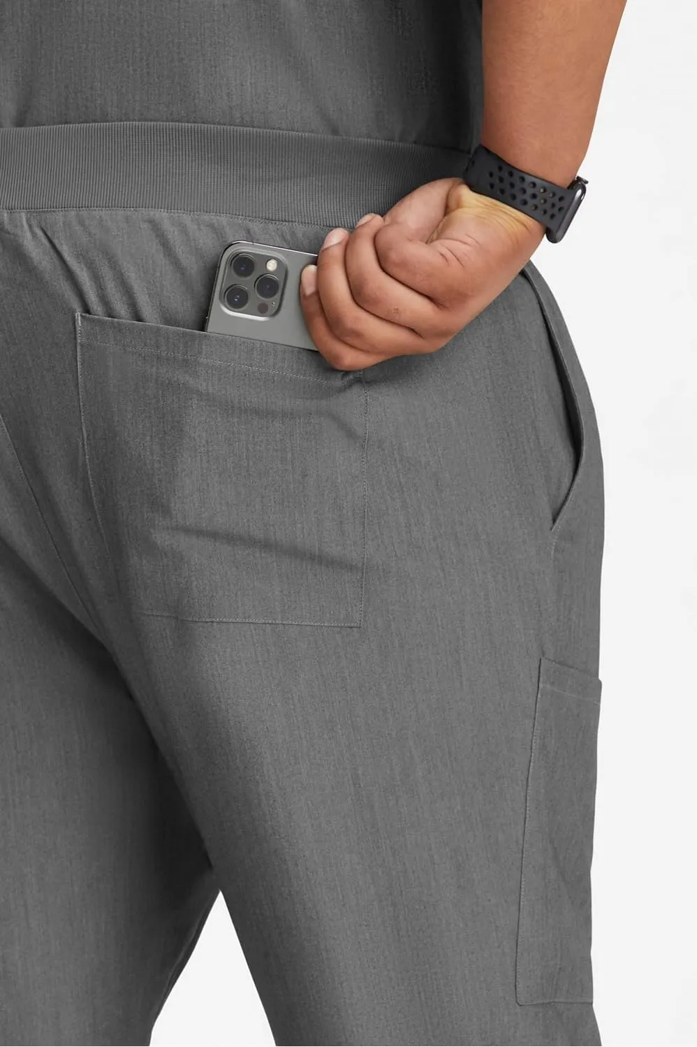 Fabletics Men's Intake Scrub Pant - MotionTech, 4-Way Stretch, Pocket-Packed, Wrinkle-Resist, Semi-Slim Fit