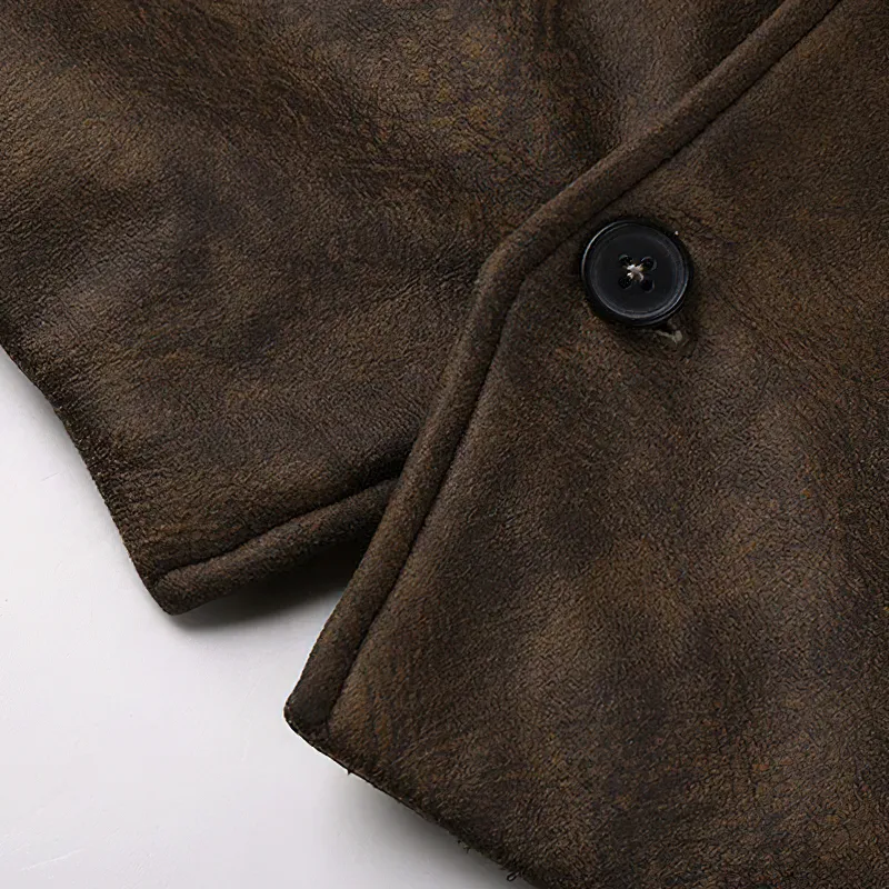 Fashion Suede Single Breasted Vest / Men's Steampunk Slim Waistcoat With Buckle Back