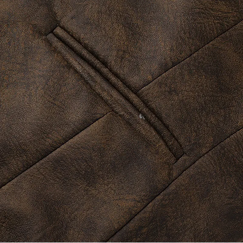 Fashion Suede Single Breasted Vest / Men's Steampunk Slim Waistcoat With Buckle Back
