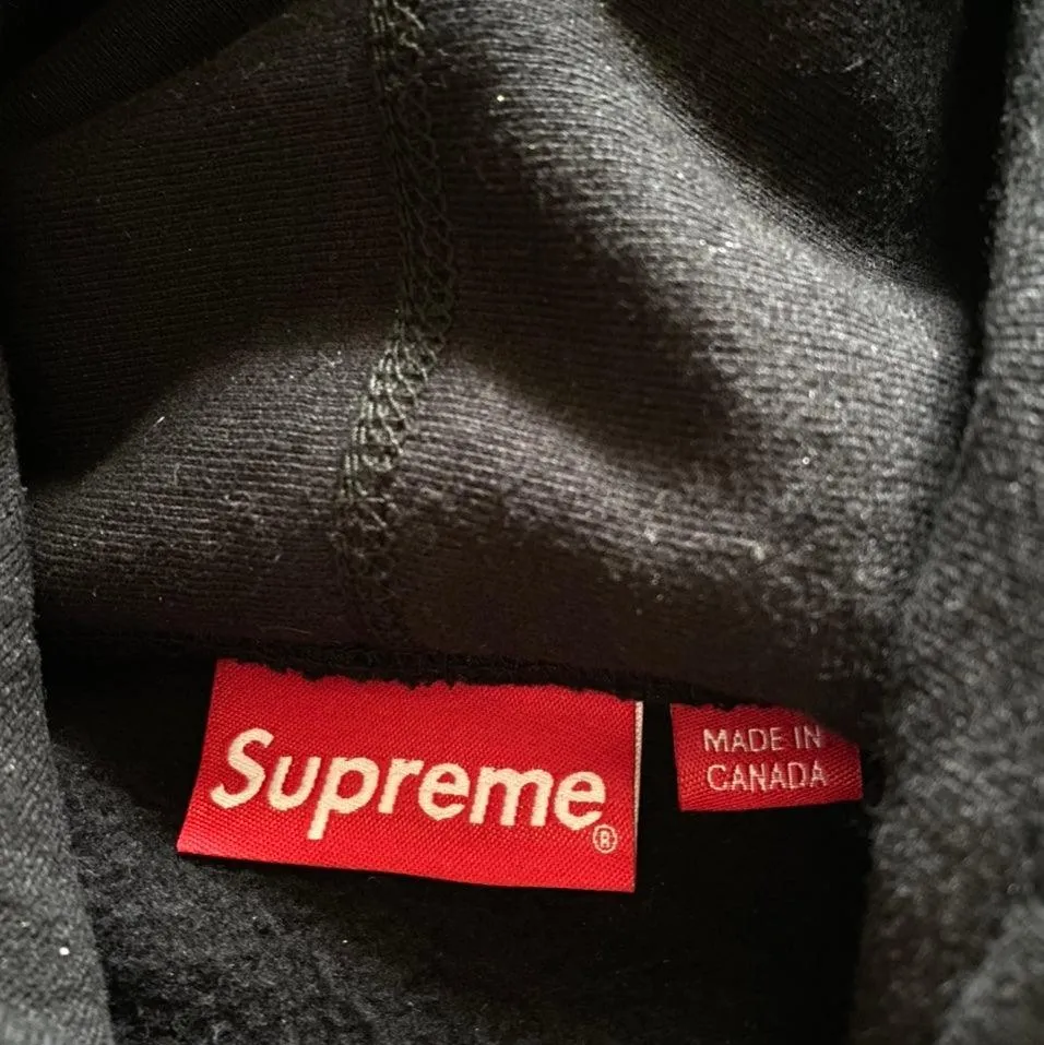 FW20 Supreme Black Cross Box Logo hoodie (M)