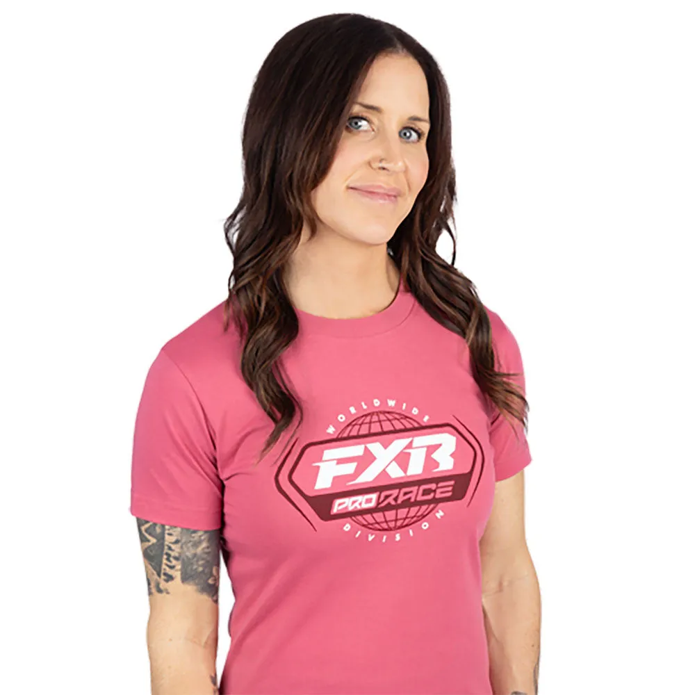 FXR Race Division Premium T-Shirt Astro Dust/Merlot Pink