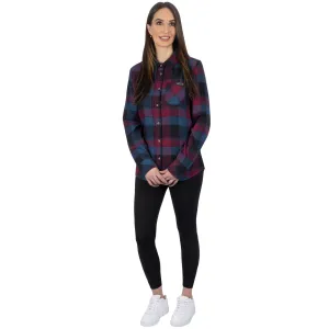 FXR Timber Flannel Shirt Dark Steel/Merlot Red