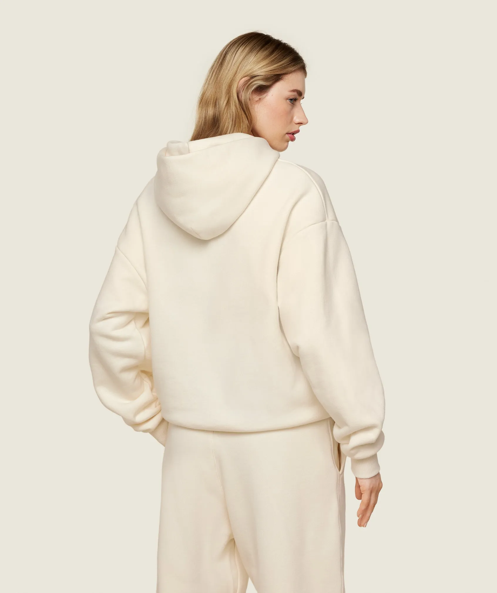 Gymshark Phys Ed Graphic Hoodie - Ecru White/Archive Brown