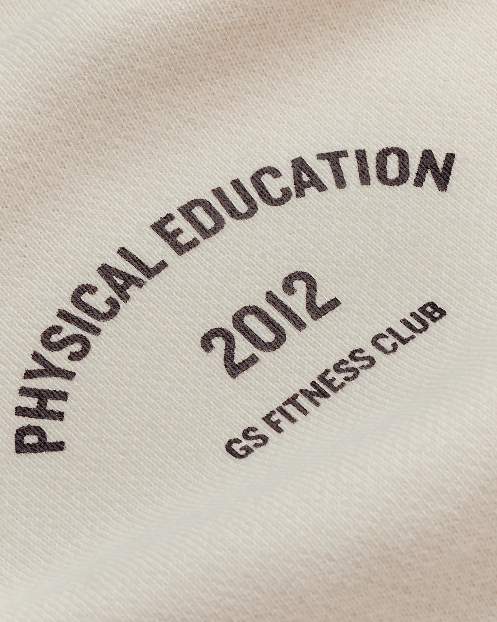 Gymshark Phys Ed Graphic Hoodie - Ecru White/Archive Brown