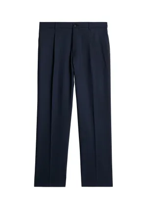 Haij Pleated Twill Pants / JL Navy