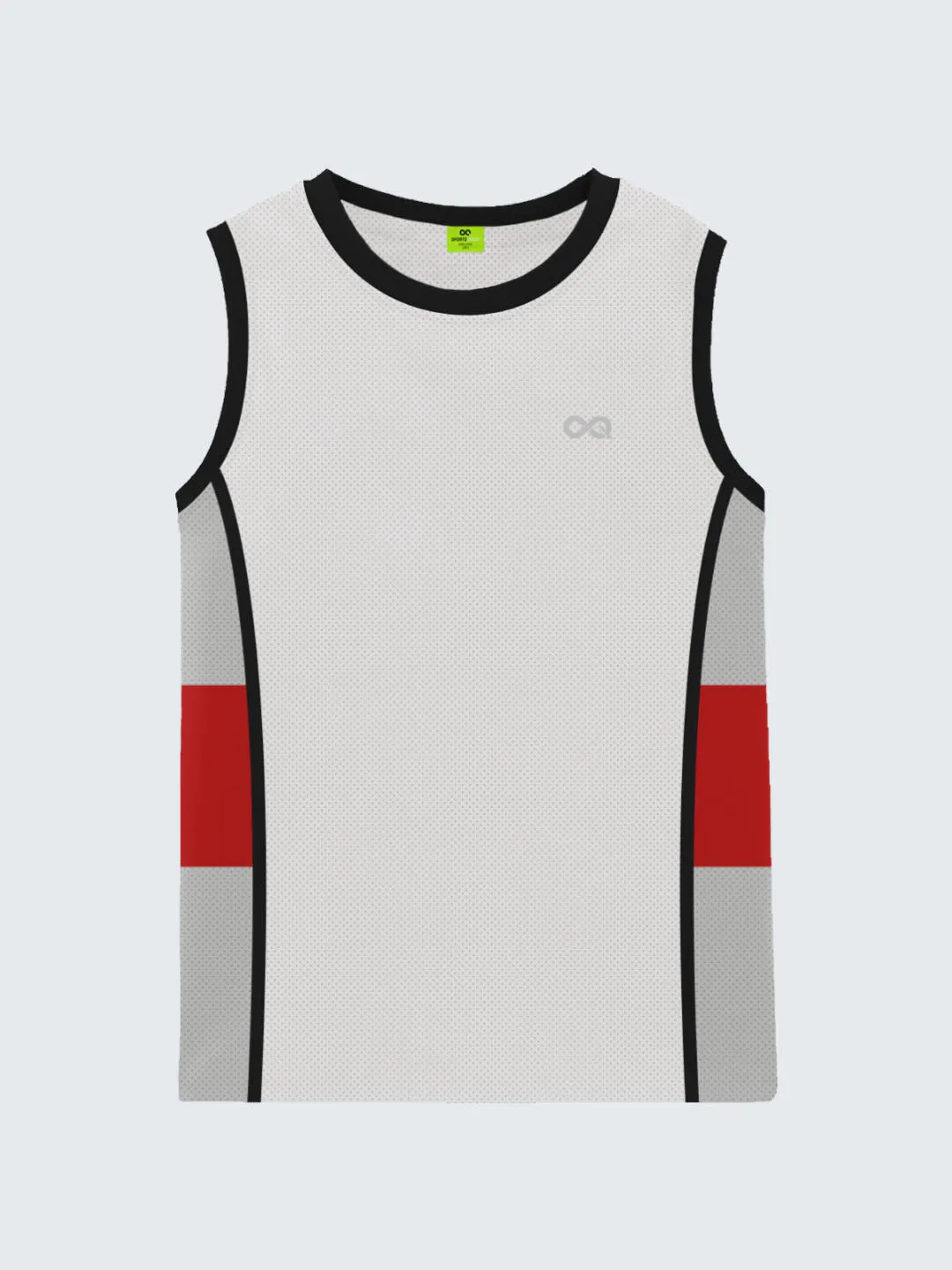 Kid's Active Striped Vest - White