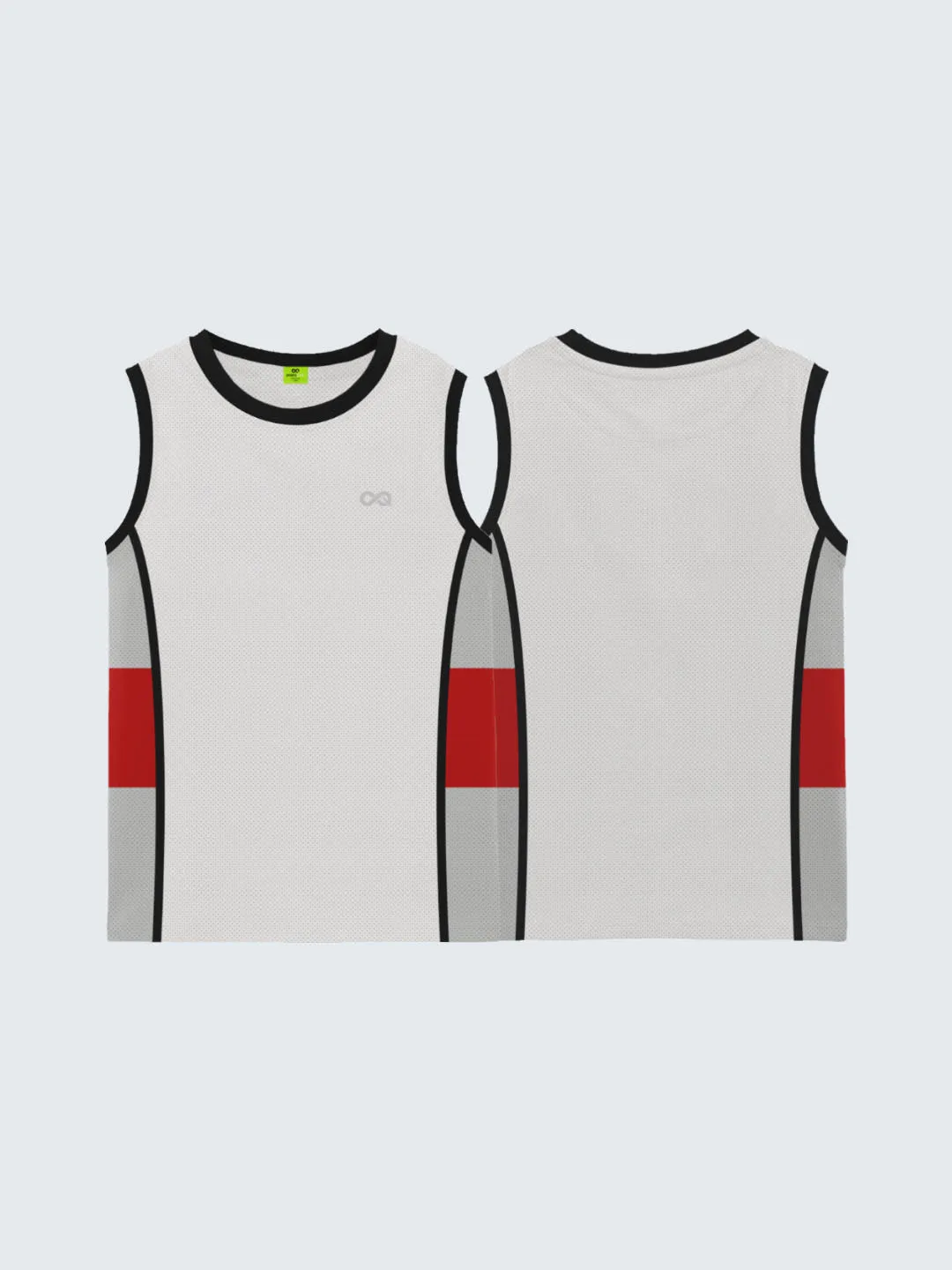 Kid's Active Striped Vest - White