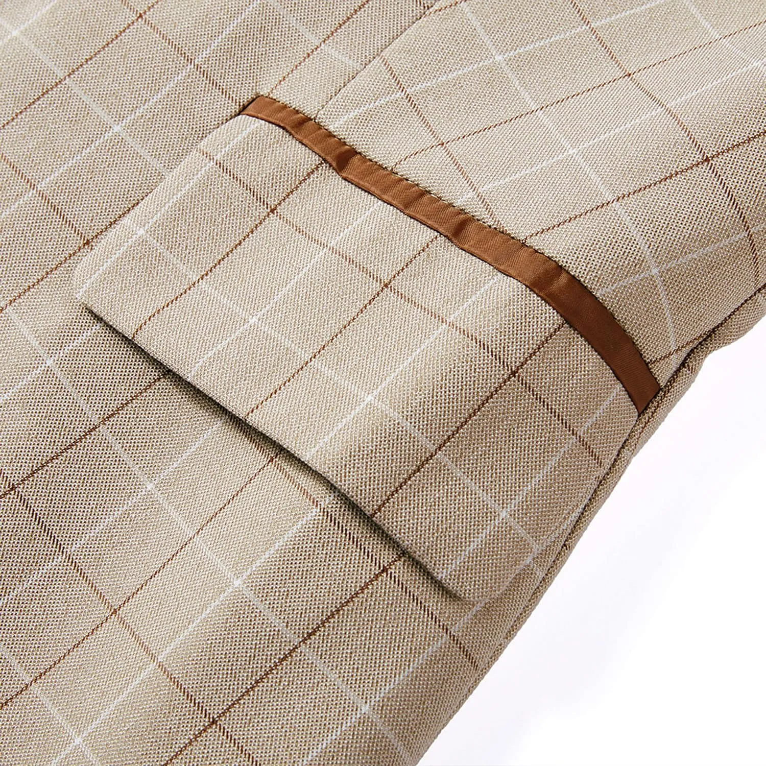Lamgool Women's 2 Piece Plaid Suit Lady's Business One Button Lined Blazer Jacket Pant Set