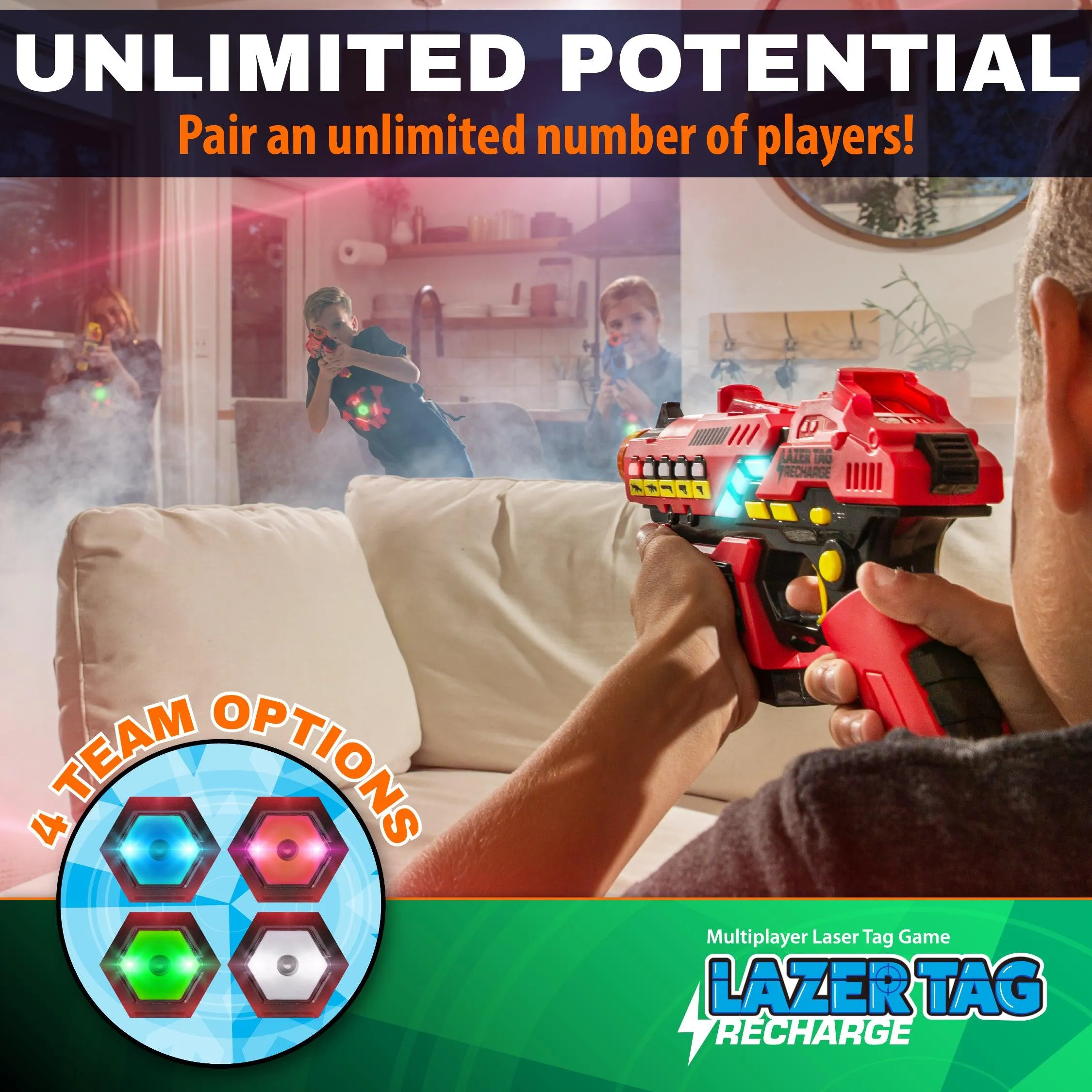 Laser Tag 4 Pack (Rechargeable)