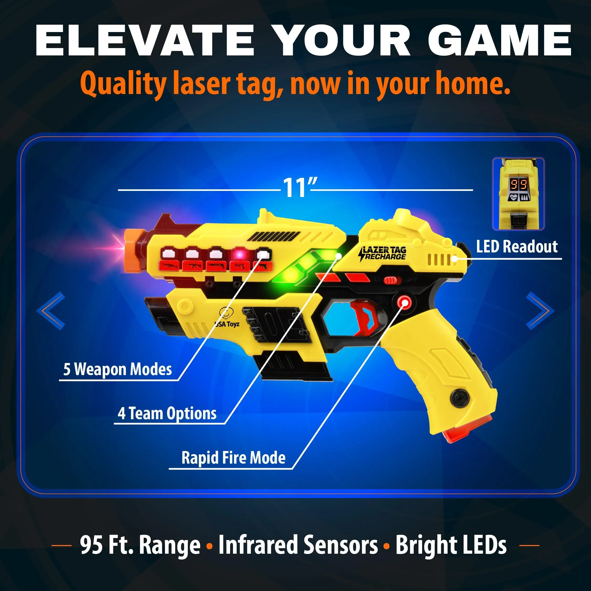 Laser Tag 4 Pack (Rechargeable)