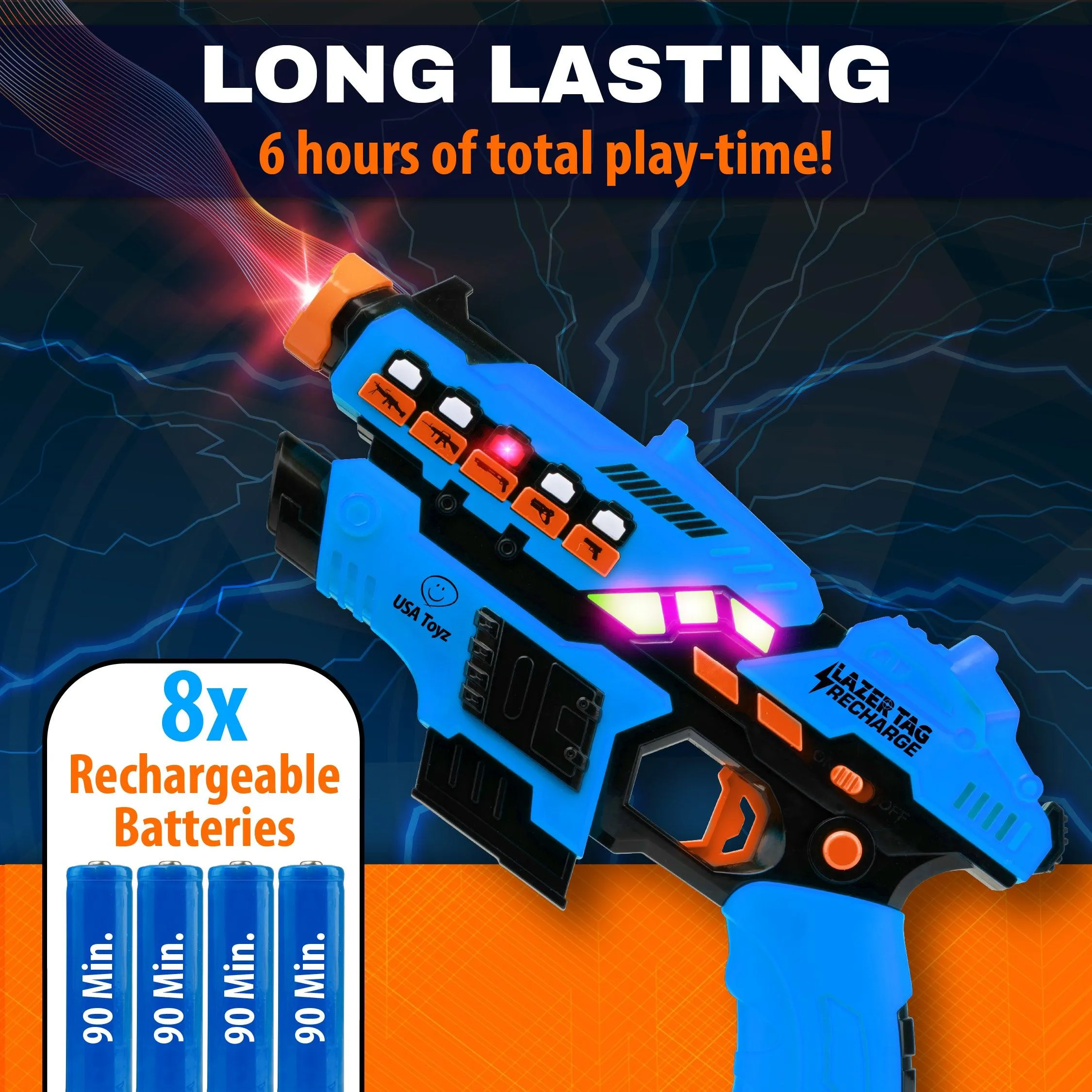 Laser Tag 4 Pack (Rechargeable)