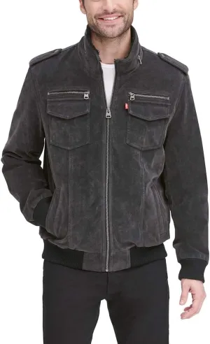 Levi's Mens Faux Leather Aviator Bomber Jacket (Regular & Big & Tall Sizes)