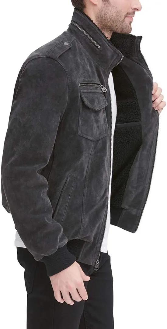 Levi's Mens Faux Leather Aviator Bomber Jacket (Regular & Big & Tall Sizes)