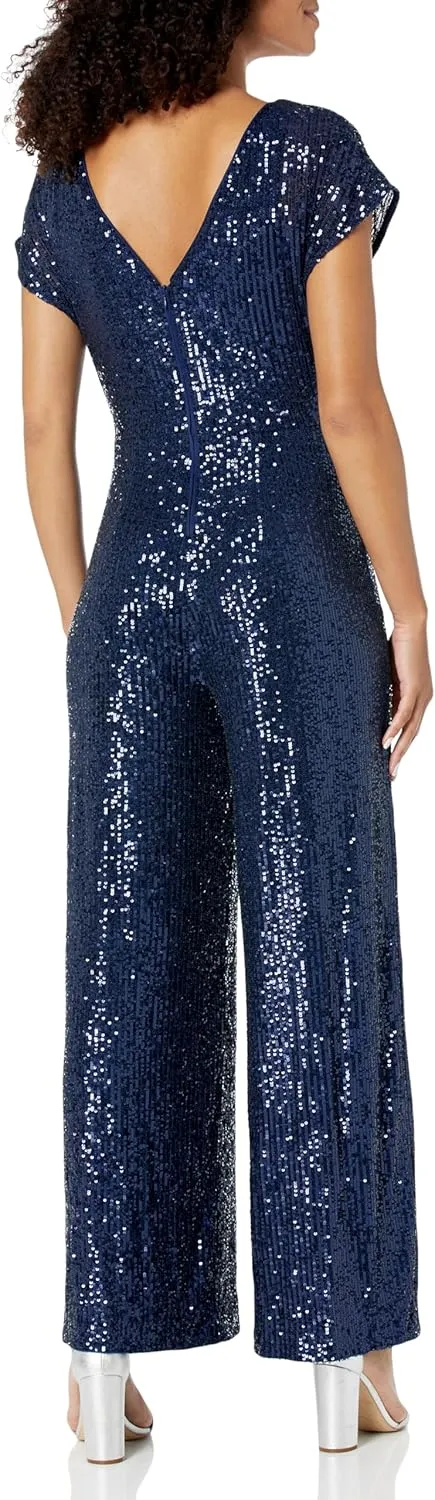 Maggy London womens Wide Neck JumpsuitSpecial Occasion Dress