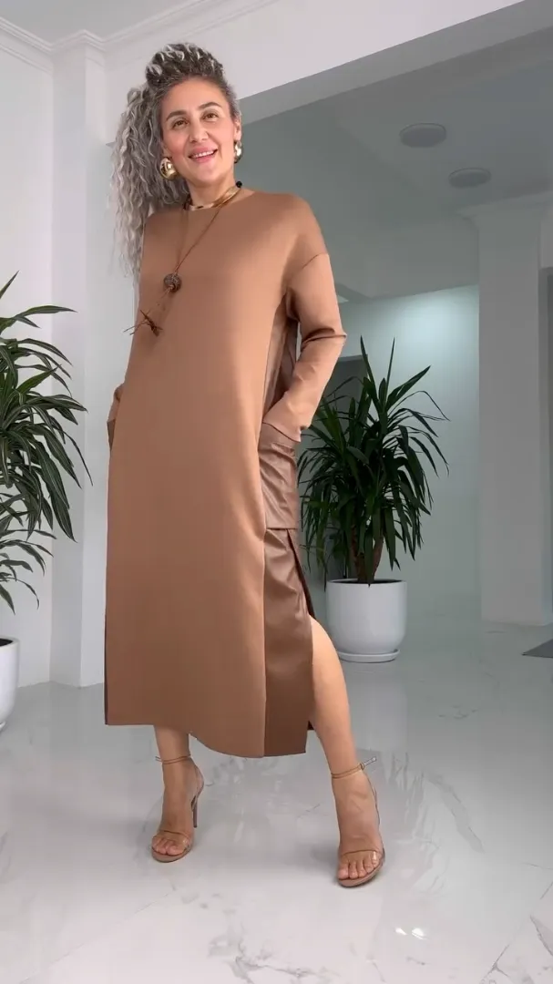 MARILYN - Classic Minimalist Midi Dress
