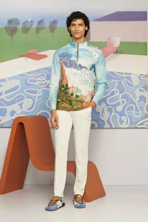 Maru Zip-up Turtleneck Polo