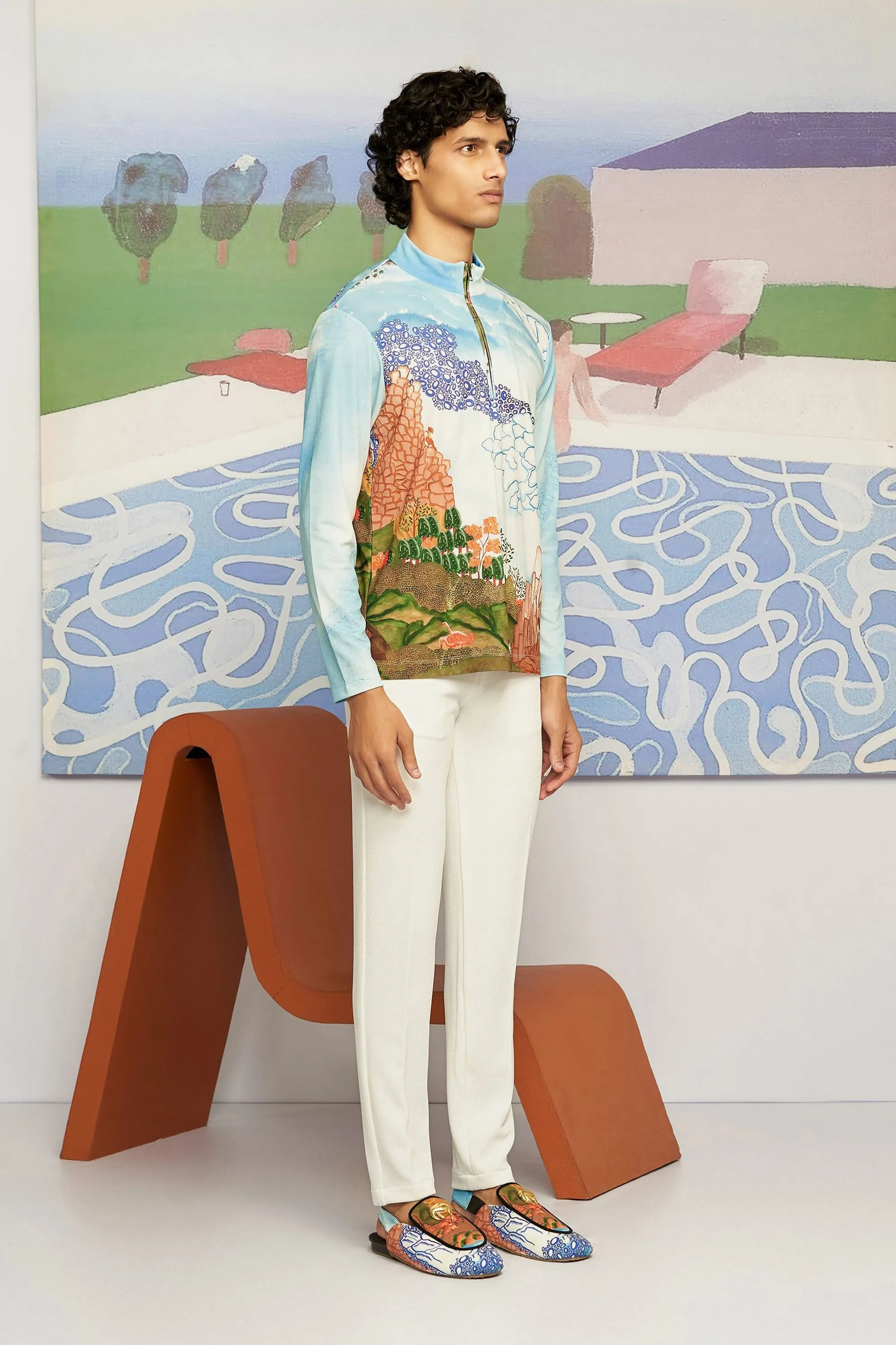 Maru Zip-up Turtleneck Polo